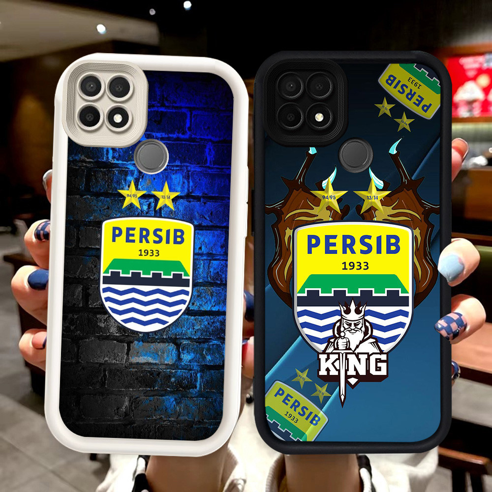N128 Persib Silikon hitam putih Casing untuk Realme C21Y C21 C25Y Narzo 20 30A Case