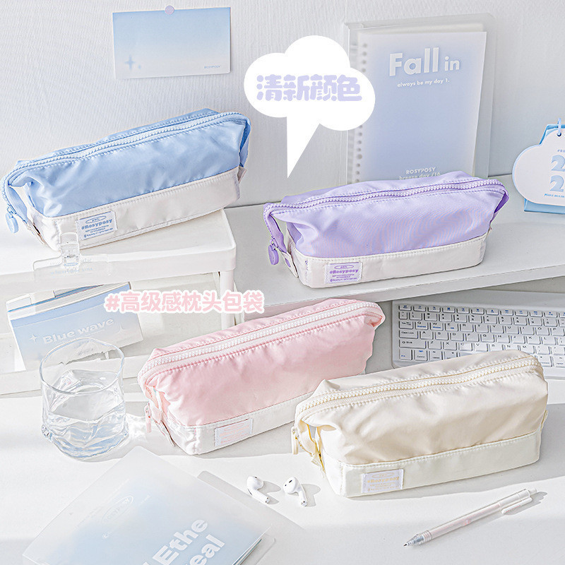 

Tempat Pensil Anak RosyPosy Soft Design Instagram Style High Beauty Flip 2.0 Capacity Large Easy Folding Stationery Storage Pen Bag Import