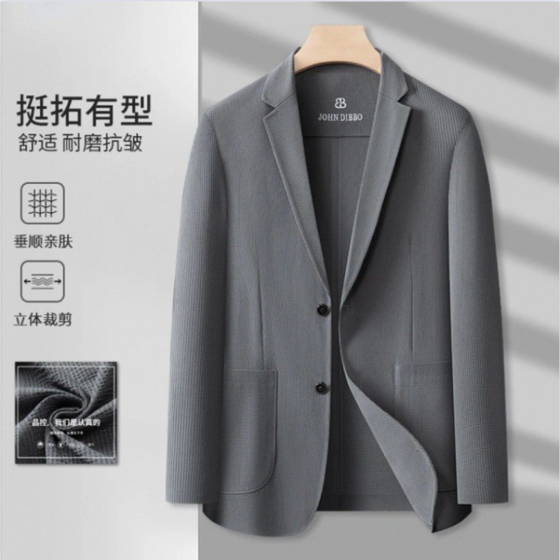 Setelan Jas Pria  Tanda identik 2024 musim semi/musim panas baru tunggal biasa jaket pakaian laki-la