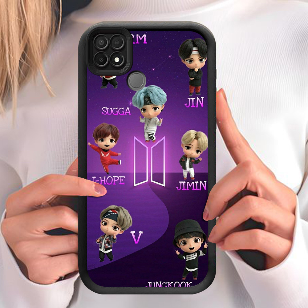 NA-11 BTS BT21 Shockproof Casing untuk OPPO A15 A15s A35 Realme C21 C21Y C12 C15 C25 C25Y C25S Narzo