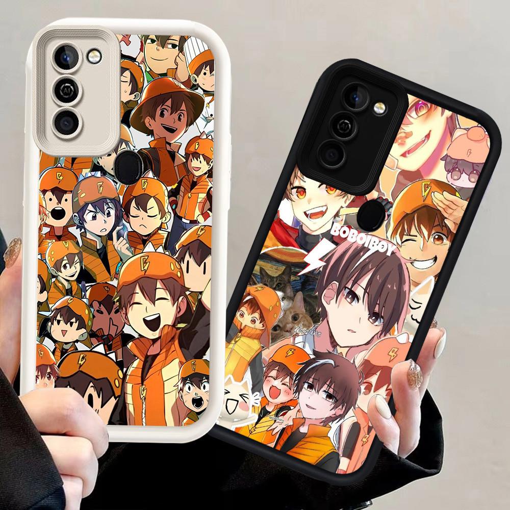 N108 Boboiboy Silikon hitam putih Casing untuk Samsung A02 A11 M02S A21S A03S M02 A03 Core A02S A20S