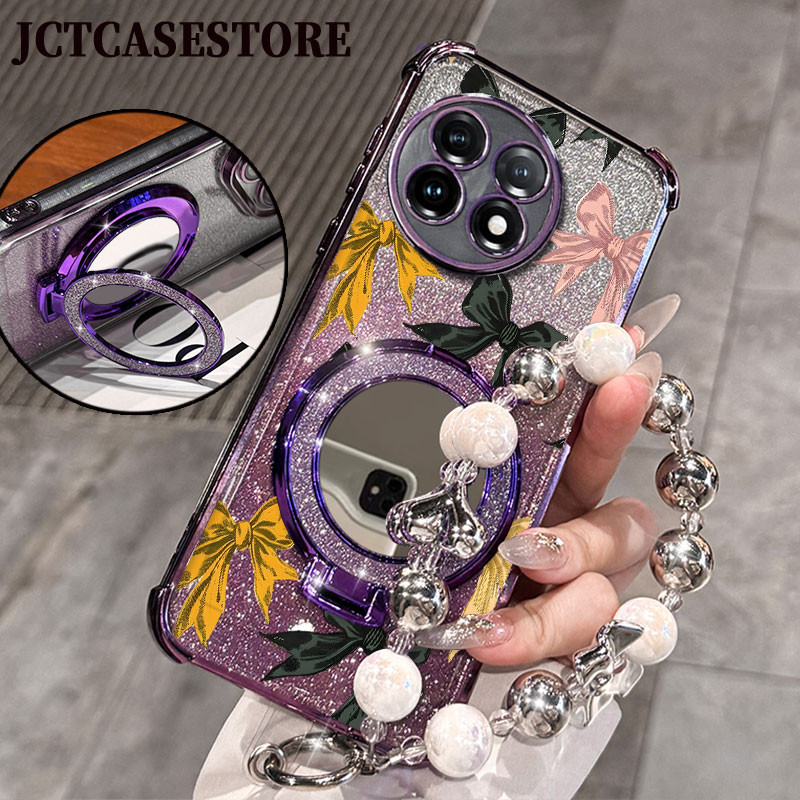 Glitter Card Case HP Oppo A96 F11 F7 F7 Pro A12 Cermin Dengan Stand Oppo Case Silikon Casing A12E A1