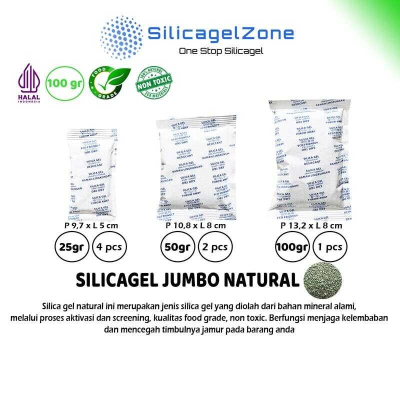 

Silica Gel JUMBO NATURAL 100 gram TERMURAH FOOD GRADE
