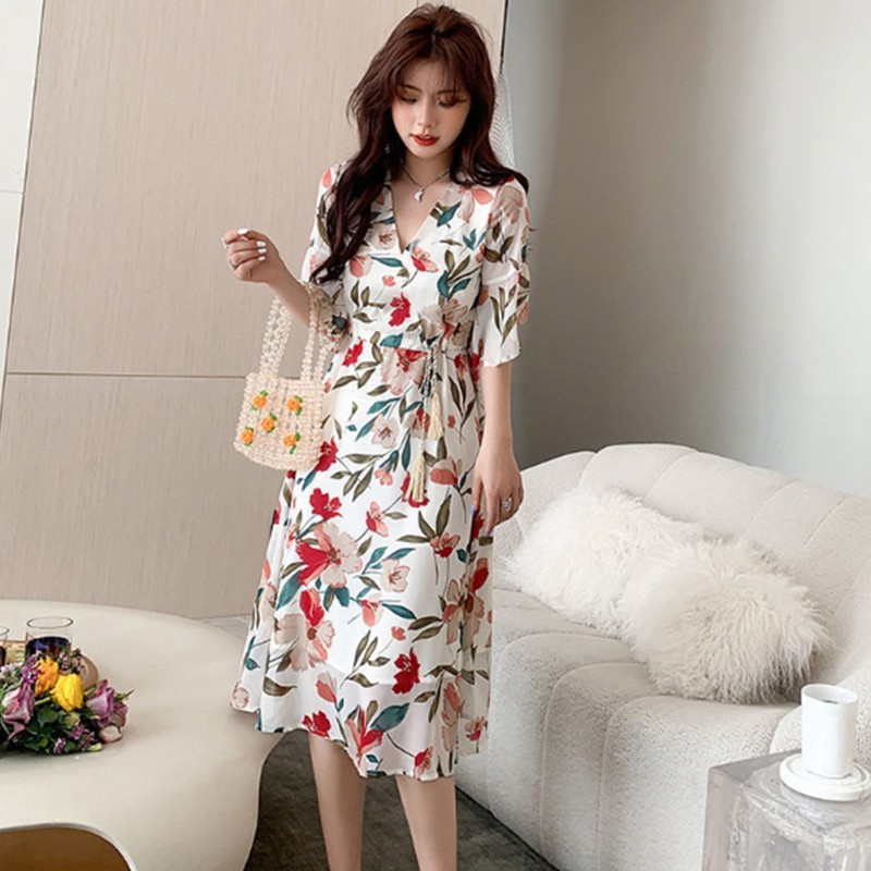 COD Dress/dress model korea/dress bunga/dress bunga korea/dress korea/dress wanita/long dress korea