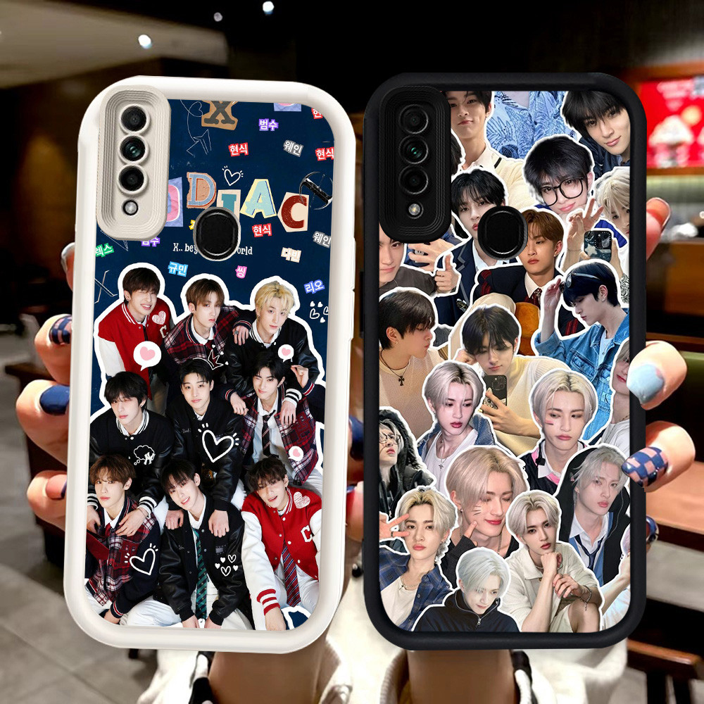 N114 xodiac kpop Silikon hitam putih Casing untuk OPPO A33 A31 A53S A53 Realme C17 7i Case