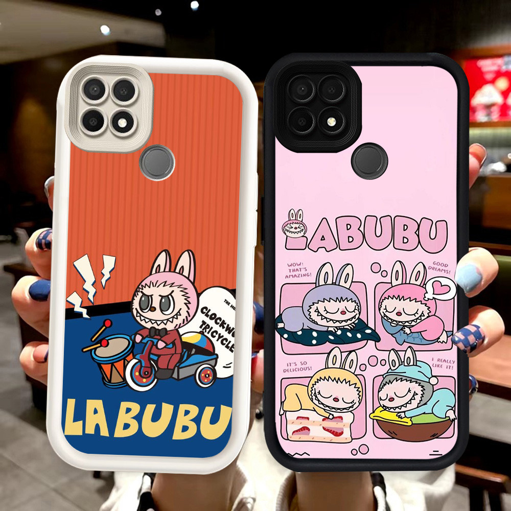 N79 LABUBU Silikon hitam putih Casing untuk Realme C21Y C21 C25Y Narzo 20 30A Case