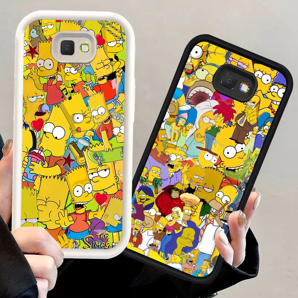 N55 Simpson Silikon hitam putih Casing untuk Samsung J7 J2 J4 J6 Prime Plus Pro Case