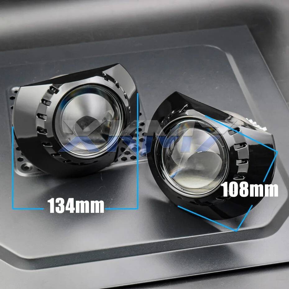 Pengganti Proyektor Lensa Mobil Untuk E46 ZKW D2S Bi Xenon Lampu Depan Tuning DIY 3 inci Q5 Bi-xenon