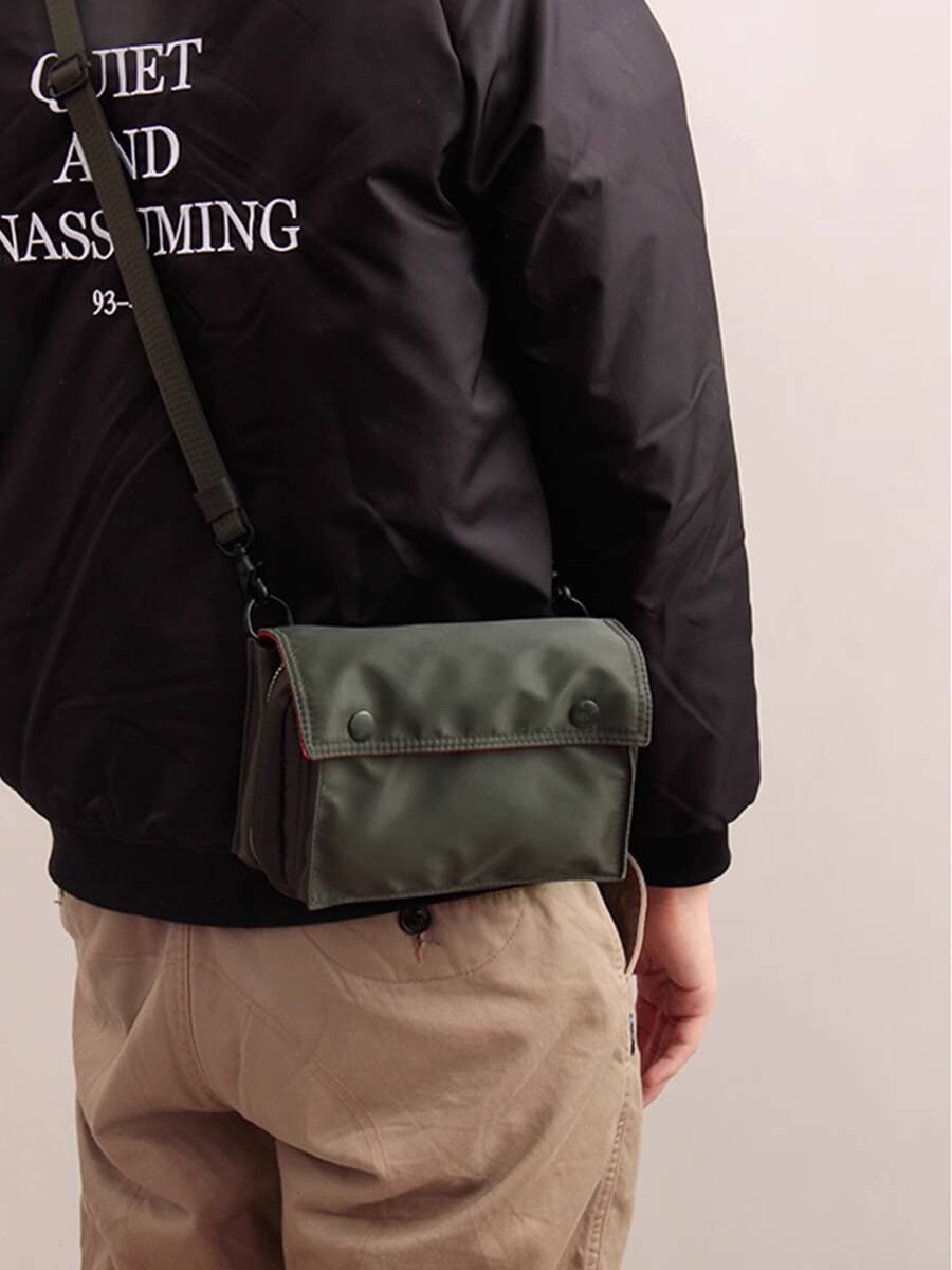 Klasik~TANKER Selempang Tahan Air Pria Trendy Bahu Kasual Nylon Tas Pinggang Kecil Multi-Guna