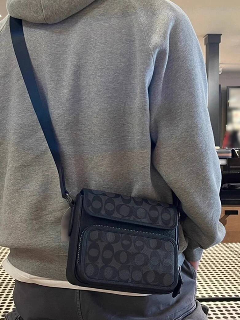 Xuan Dong Baru Klasik Sederhana Kamera Pria Serbaguna Kulit Asli Bahu Tas Selempang