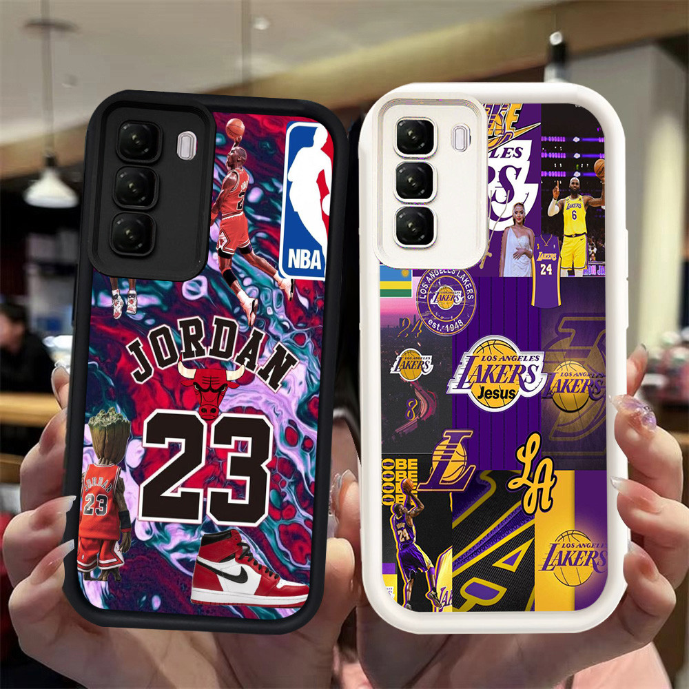 N1 Basketball star Silikon hitam putih Casing untuk Realme C73 C71 C75 14X Case
