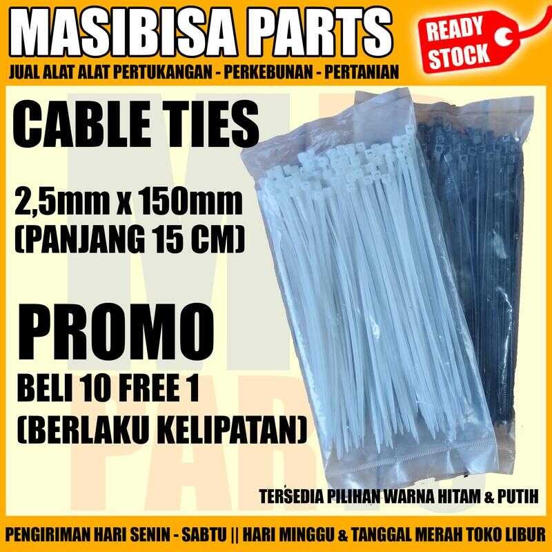 

Cable Tie Kabel Ties Uk 2,5 x 150 mm / Panjang 15 cm isi 100 pcs