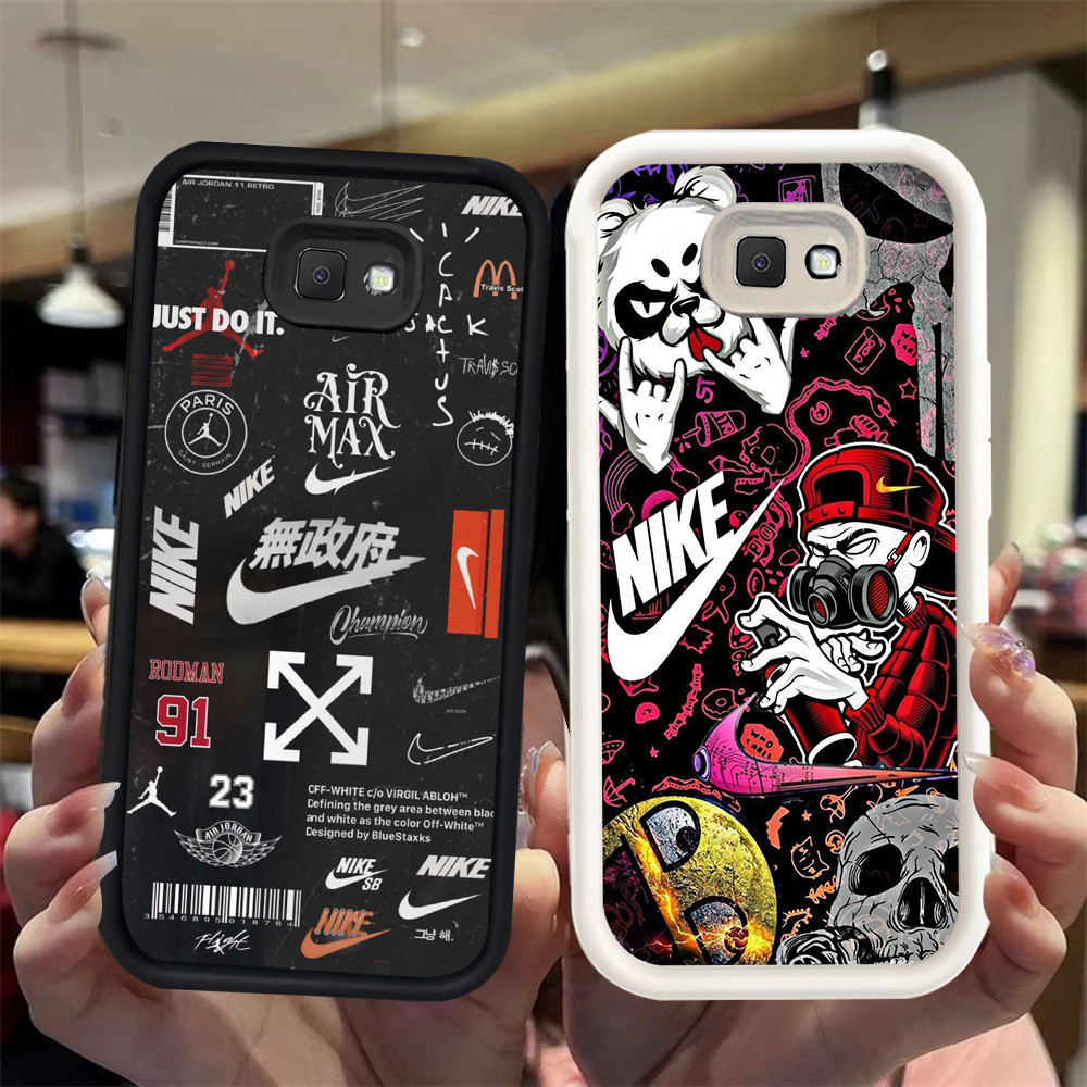 N106 Hp Silikon hitam putih Casing untuk Samsung J7 J2 J4 J6 Prime Plus Pro Case