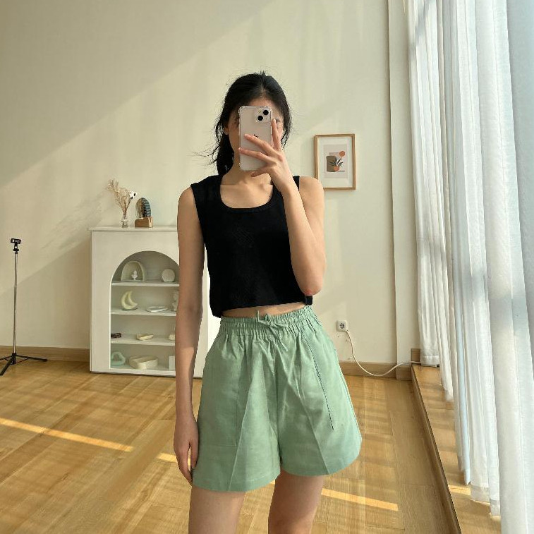 Bonnie U-Neck Tank Top / Tank Top Premium / Blouse Wanita / Korean Halter Crop Top BG