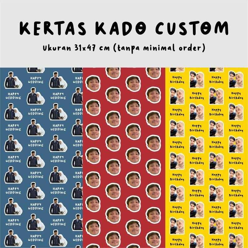 

Kertas Custom Wah Estetik [satuan] - Bungkus Kado