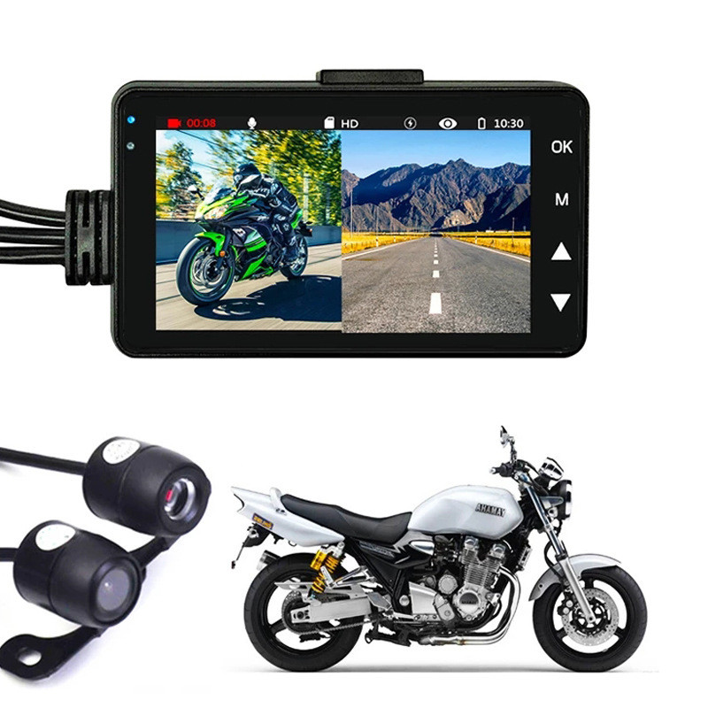 Dashcam Kamera Motor Driving Recorder Camcorder  Dashcam motor 1080P video definisi tinggi untuk sep