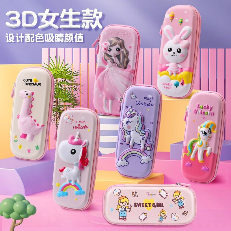 

Tas Pensil Kartun 3D Kotak Alat Tulis Multifungsi Sekolah Dasar Kotak Pensil Wanita Lucu Kapasitas