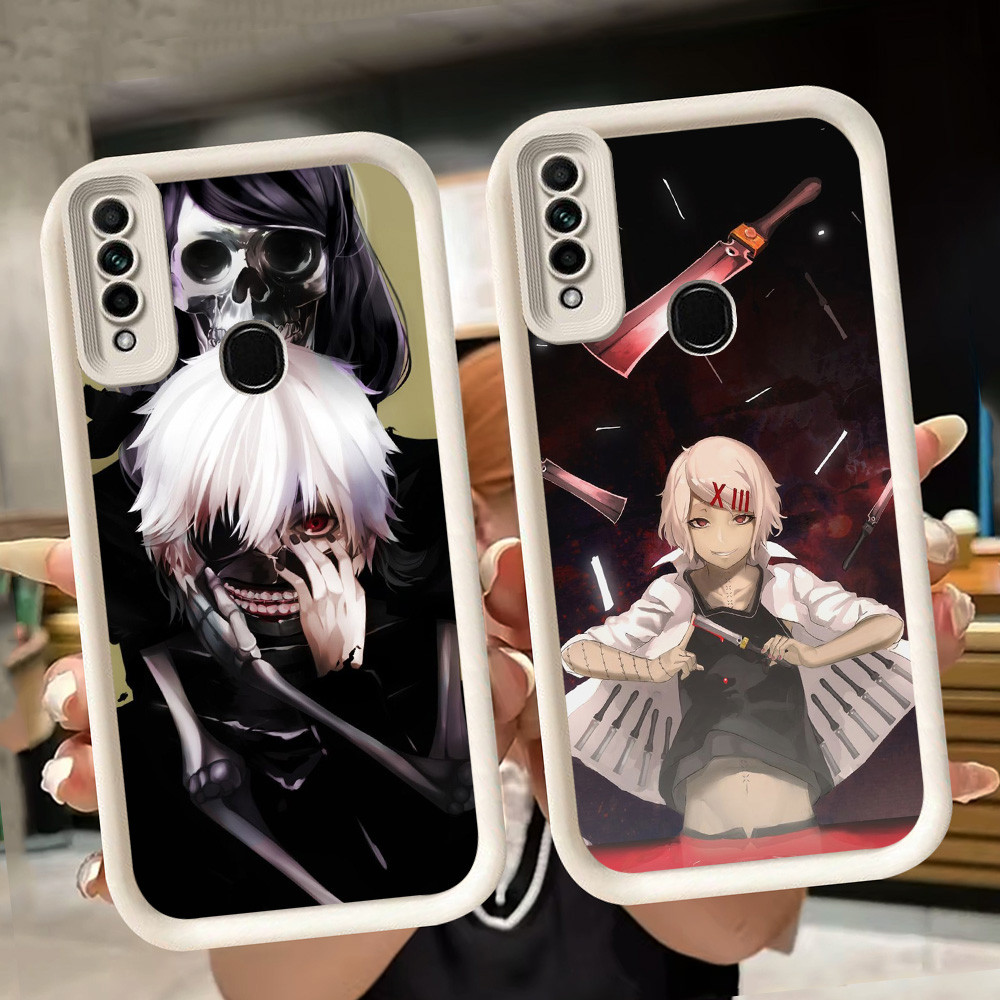 lembut Casing untuk OPPO A91 A53 A31 A53S A33 F15 Reno 3 Putih Q39 Anime Tokyo Ghoul