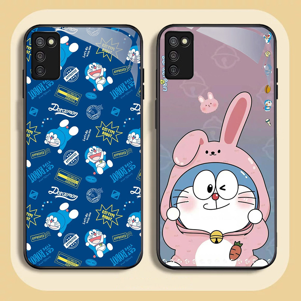 NC-26 Doraemon Kaca Glass Case Untuk Samsung A03S A71 M02S A02S A51