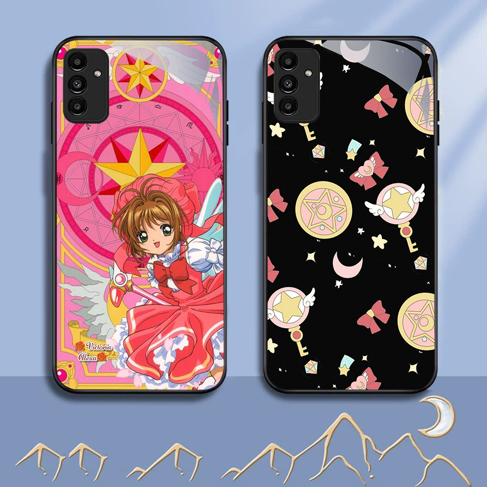 NC-16 Cardcaptor Sakura Kaca Glass Case Untuk Samsung A05S A35 A55 A24 A14 A15 A04S A34 A25 M15 A54 