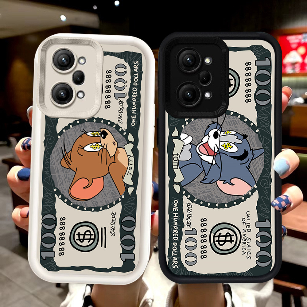 N18 New Cat Mouse Silikon hitam putih Casing untuk Xiaomi POCO M6 M7 X7 F5 X5 F6 Pro 5G Case