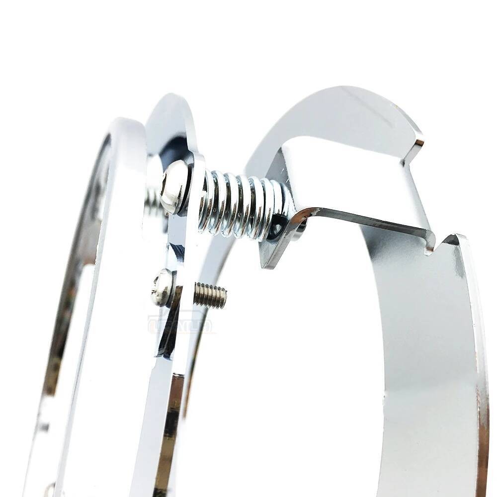 5 Hitam/Krom 3/4" inci Kit Cincin Adaptor Braket Pemasangan Hitam Krom untuk Lampu LED Sepeda Motor 