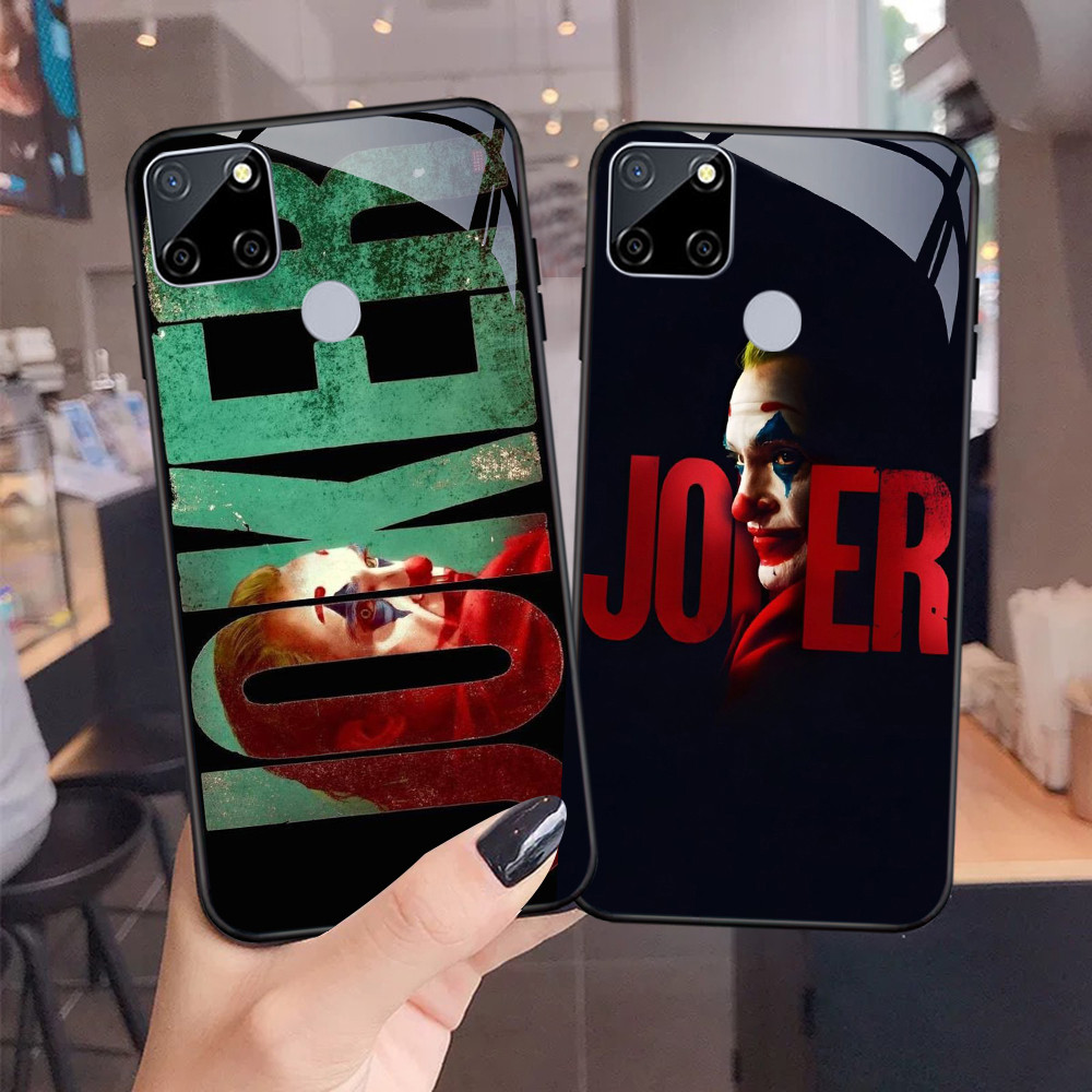 NC-40 Joker Kaca Glass Case Untuk Realme C12 C25Y C25 C25S C21Y C15 C21 Narzo 30A 20 OPPO A15 A15S