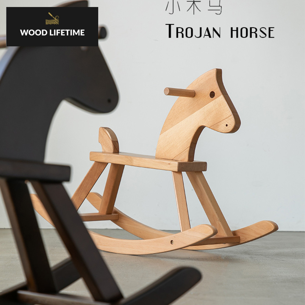 Kuda kecil kuda yang dewasa bergoyang, hadiah ulang tahun pertama bayi, mainan ruang tamu anak-anak,