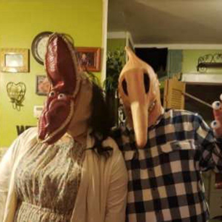 Topeng Wajah Mask  Topeng latex Halloween baru kosplay Adam dan Barbara topeng