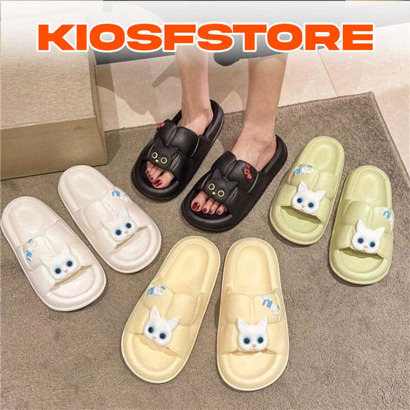 KFS - SANDAL KARAKTER KUCING SANDAL KARET JELLY WANITA SANDAL SELOP WANITA SANDAL KARET