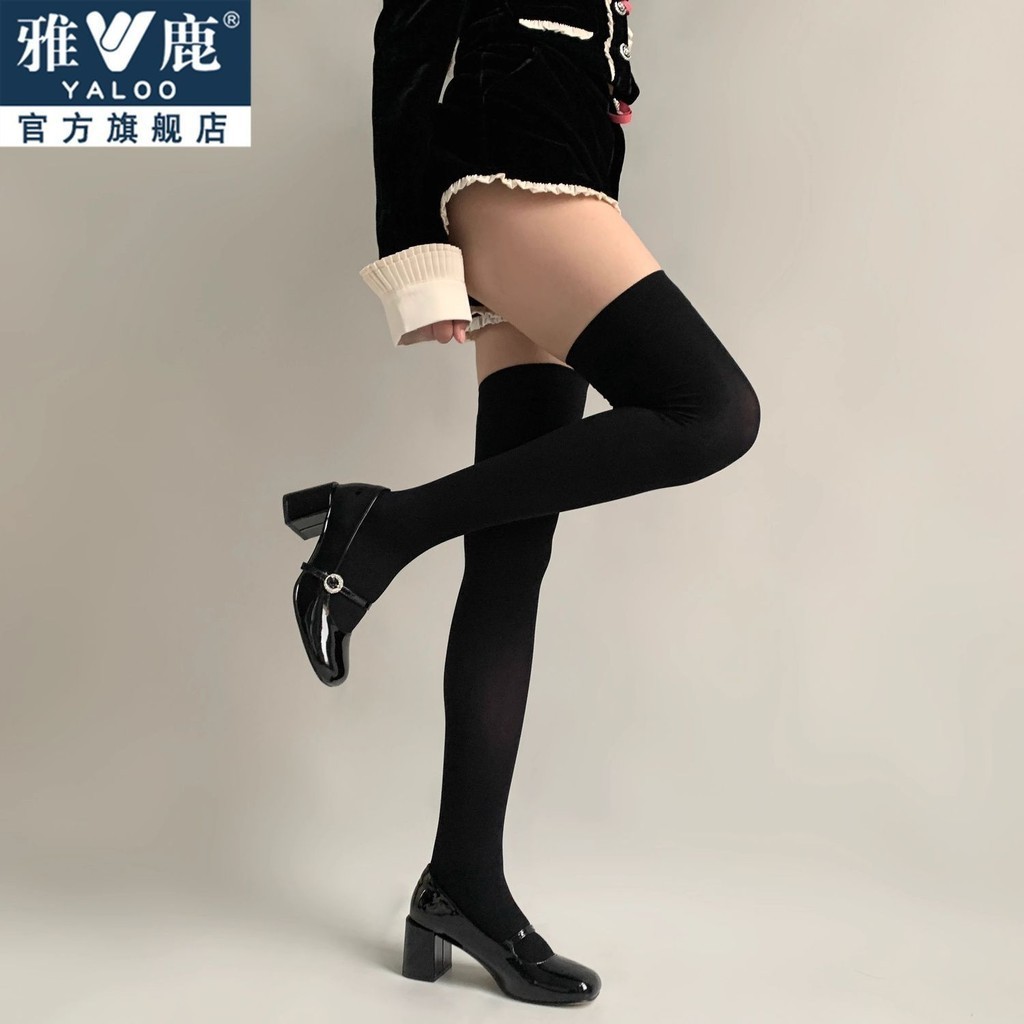 Kaus Kaki Tinggi Yalu Pure Desire Kaus Kaki Paha Ekstra Panjang Kaus Kaki Di Atas Lutut JK Sutra Put