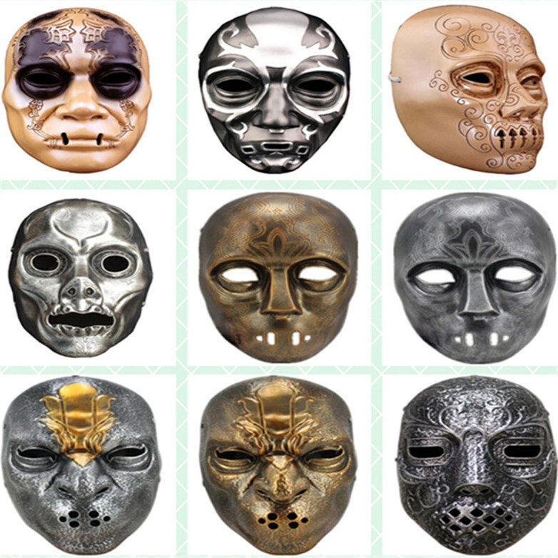 Topeng Wajah Mask  Death Eater Malfoy Lucius Harry Potter Resin Mask Halloween Makeup Ball Prop