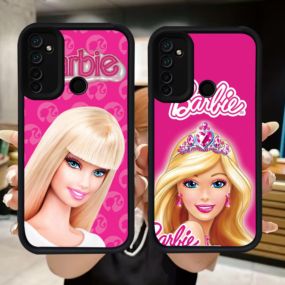 Q46 Barbie Girl lembut Casing untuk Realme C2 Narzo 10A C17 7i C75 10 5i 9i 6i 20A 5 5s C2s 14 14X 1