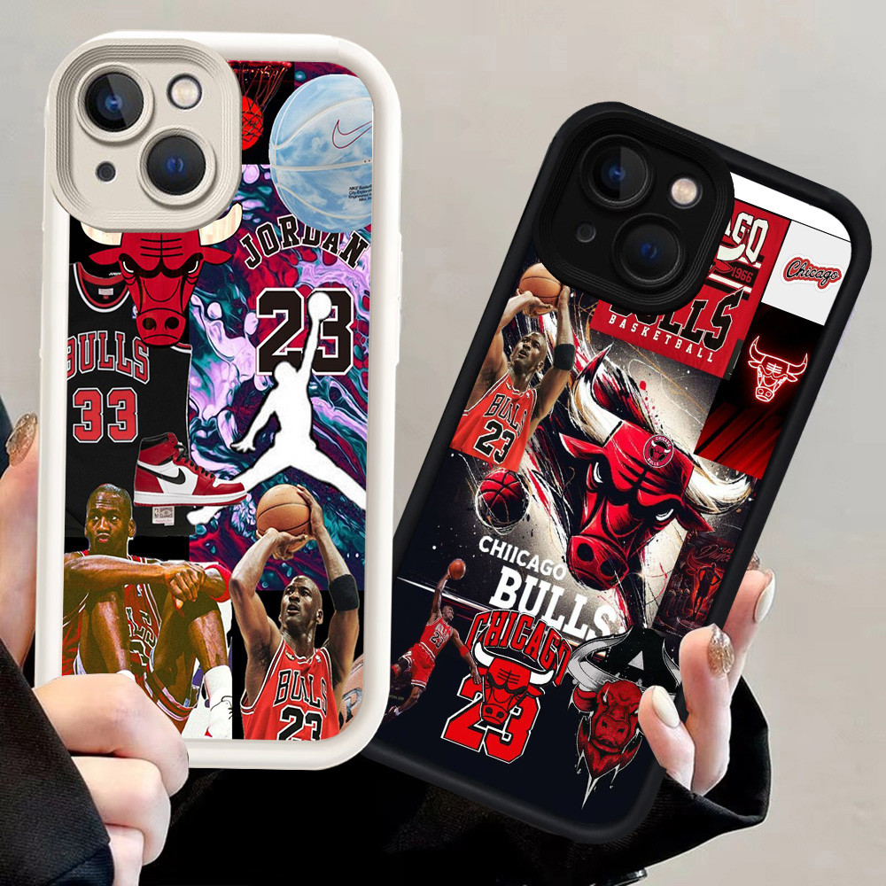 N46 Basketball Logo Silikon hitam putih Casing untuk iPhone XS 15 X Pro Max Case