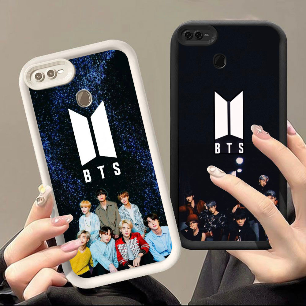 DF-67 BTS BT21 Luxury Soft Casing untuk OPPO A7 F7 A12s A12 F9 A5S Realme 2 Pro