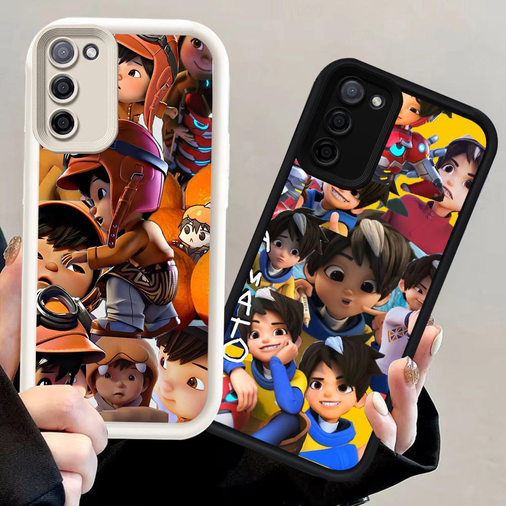 N127 Boboiboy Silikon hitam putih Casing untuk Samsung A31 S21 S20 FE A71 A51 Case