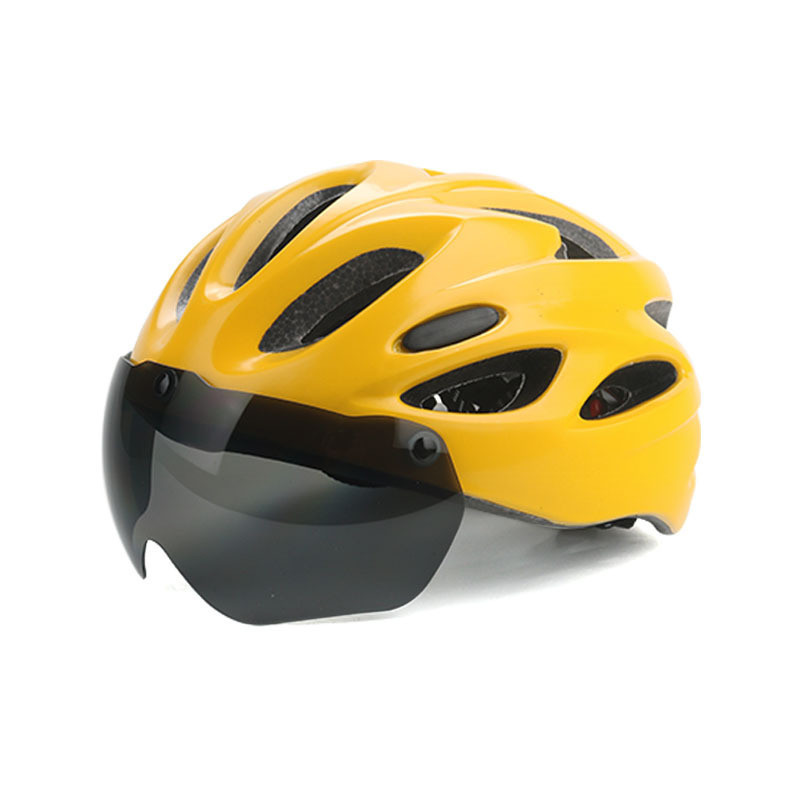 Helm  Helm gunung profesional, kaca depan yang terintegrasi topi keselamatan mengemudi, sepeda jalan