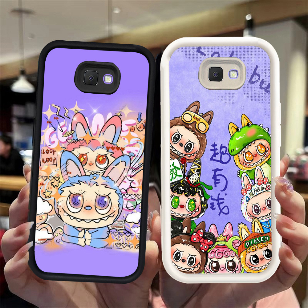 N54 Labubu Silikon hitam putih Casing untuk Samsung J7 J2 J4 J6 Prime Plus Pro Case