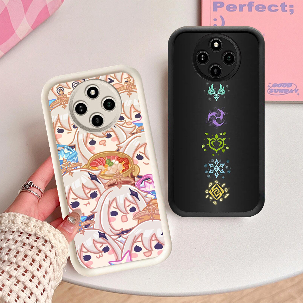 NA-34 Genshin Impact Shockproof Casing untuk Xiaomi Redmi 14C A3 A3X Poco X3 C75 C61 Pro