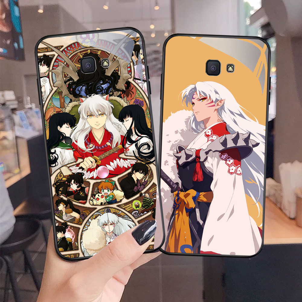 NC-38 Inuyasha Kaca Glass Case Untuk untuk Samsung J7 Prime J6 J4 Core Pro Plus Note 9