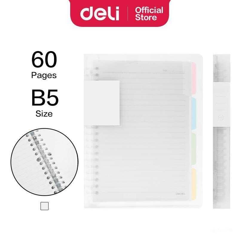 

Buku Binder Deli Lose Leaf Vivid A5/B5 60 Halaman Warna Pastel QHA560 QHB560 dengan Kertas Berwarna-warni dan Sampul
