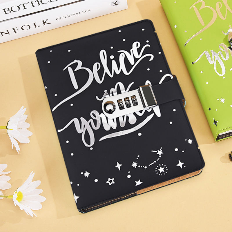 

Buku Kata Sandi A5 dengan Buku Harian Kunci Buku Catatan Kata Sandi Siswa Buku Hati Gadis Berpenamp