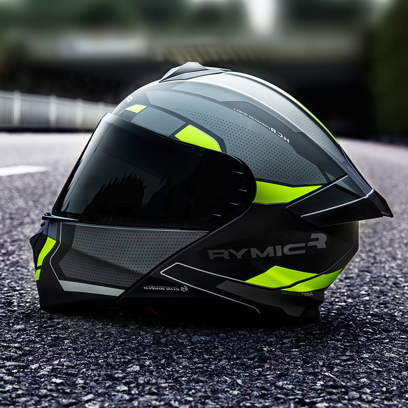 Helm Sepeda Motor Helmet  RYMIC lift wajah pria ranger motor sepeda helm penuh dual lens anti kabut 