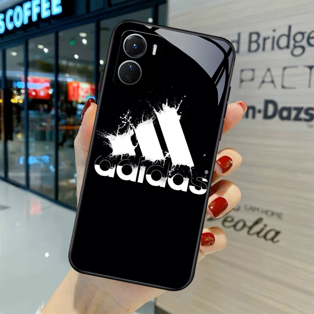 YA-2 adidas HD Softcase Kaca Glossy untuk VIVO Y16 Y15S Y01 Y56 Y36 Y27S Y15A Y36i Y17S iQOO Z9X U5X