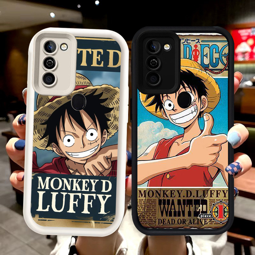 N52 Luffy Silikon hitam putih Casing untuk Samsung A02 A11 M02S A21S A03S M02 A03 Core A02S A20S Cas