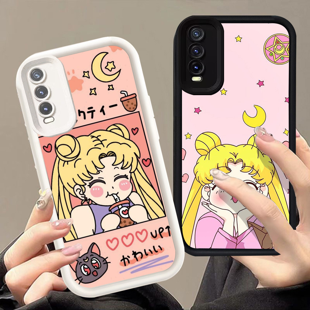 T-35 Anime Sailor Moon Hitam Putih silikon lembut Casing untuk Samsung Galaxy A30s A50s A50 A30
