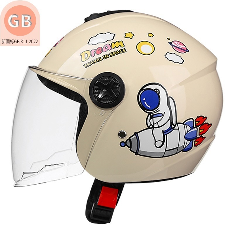 Helm Sepeda Motor Helmet  Standard nasional baru 3C, setengah helm, sepeda scooter listrik, anak lak
