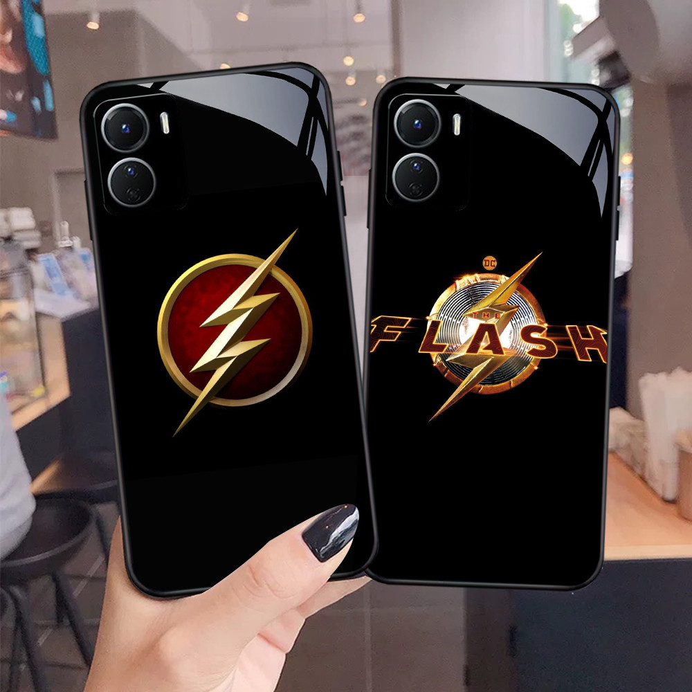 NC-90 The Flash Kaca Glass Case Untuk VIVO Y16 Y15S Y01 Y56 Y36 Y27S Y15A Y36i Y17S iQOO Z9X U5X
