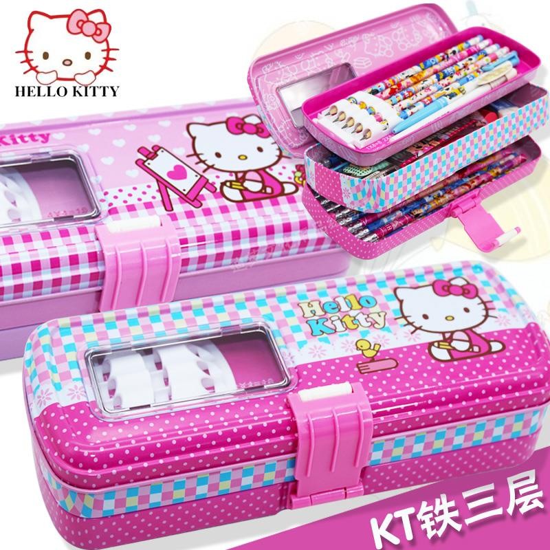 

Kotak Alat Tulis Tiga Lapis Hello Kitty Kapasitas Besar Kotak Pensil Gesper Kotak Pensil Besi Gadis