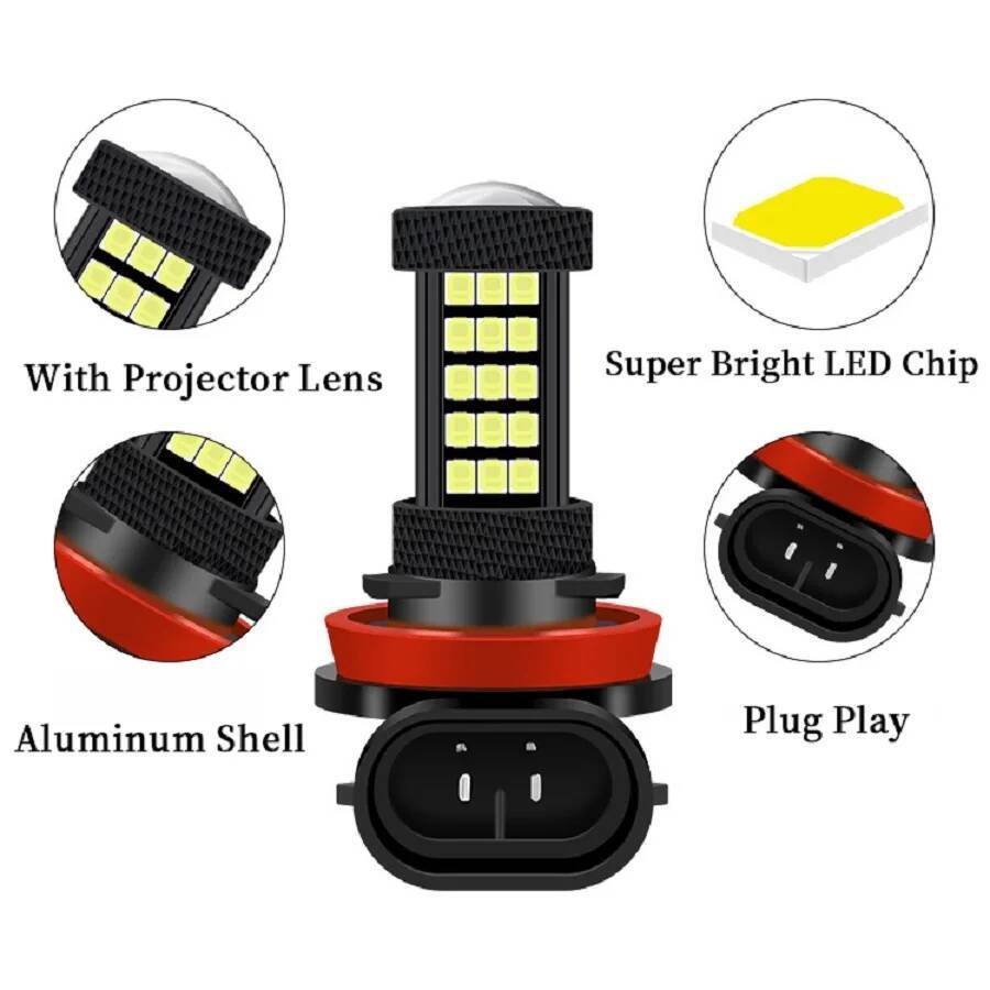 Pasangkan 1 Lampu Kabut LED Mobil Untuk Ford Escape 2001 2002 2003 2004 Bohlam Lampu Kabut Putih Lam